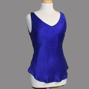 100% silk Cobalt blue chemise top size 12